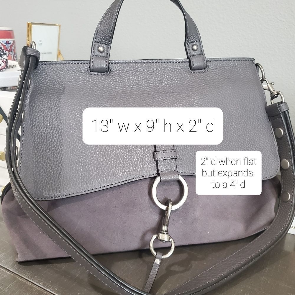Rebecca Minkoff grey suede and leather bag - Picture 9 of 12